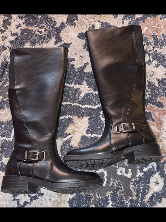 Soda Shoes - Soda Black Leather Knee-High Buckle Boots
